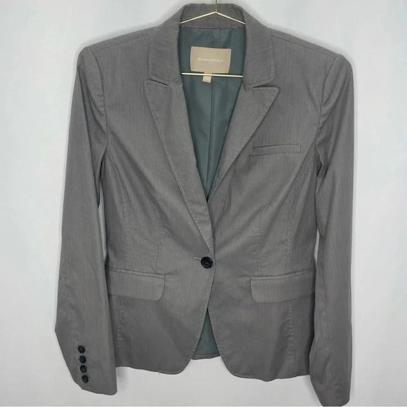 Banana Republic Gray Pinstripe Blazer - Picture 1 of 6